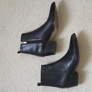 Marc Fisher Block Heel Leather Booties